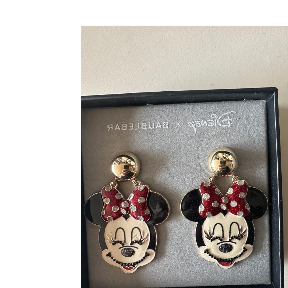 Bauble Bar Minnie Mouse Earrings, BNWT